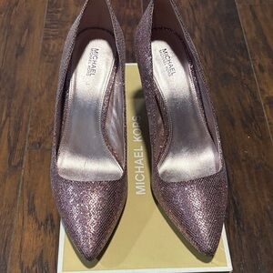Michael Kors Sparkling Rose Gold Heels- Used ONCE size 9.5